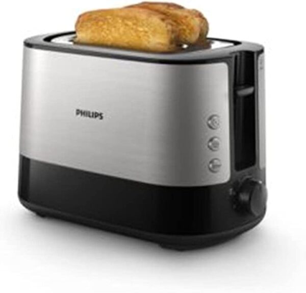 الة تحميص خبز من مجموعة فيفا من فيليبس HD2637/92-Black احصل على خبز محمص بطريقة مثالية مع الة تحميص الخبز فيفا من فيليبس HD2637/92-Black، تصميم أنيق وسهل الاستخدام لتحضير خبز لذيذ في المنزل.