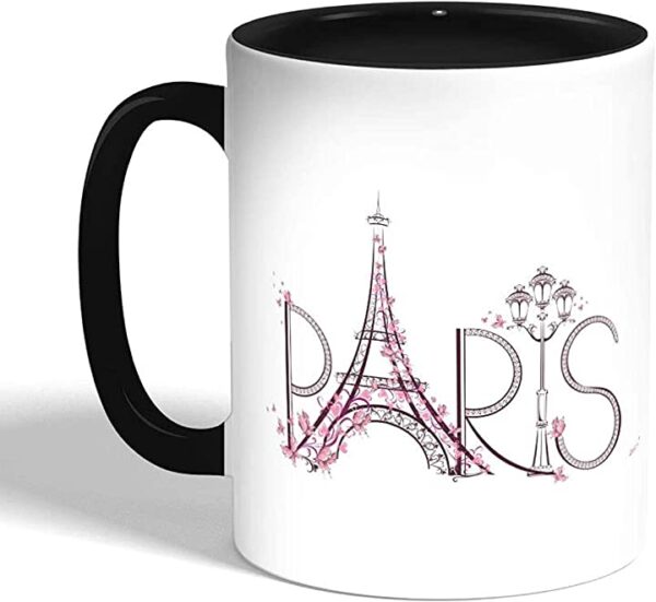 كوب سيراميك للقهوة بطبعة باريس - برج ايفل ، اسود استمتع بقهوتك مع كوب سيراميك بتصميم باريسي رائع، وطبعة برج ايفل الأنيقة، متوفر باللون الأسود. احصل عليه الآن!
