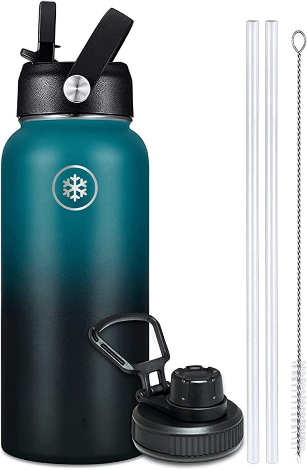 ibsun 32oz Vacuum Insulated Stainless Steel Water Bottle with Straw & Spout Lids, Double Wall Sweat-Proof BPA Free to Keep Beverages Cold for 24Hrs or Hot for 12Hrs (blue) اشتري اونلاين بأفضل الاسعارibsun 32oz Vacuum Insulated Stainless Steel Water Bottle with Straw & Spout Lids, Double Wall Sweat-Proof BPA Free to Keep Beverages Cold for 24Hrs or Hot for 12Hrs (blue)✓ شحن سريع و مجاني✓ ارجاع مجاني✓ الدفع عند