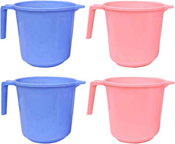 مجموعة اكواب بلاستيكية للحمام من 4 قطع، ازرق وزهري، 12×12×13 سم تتمتع مجموعة الأكواب البلاستيكية للحمام بتصميم أزرق وزهري مذهل. تأتي في مجموعة من 4، وتبلغ أبعادها 12×12×13 سم، لتحسين ديكور حمامك بأسلوب مبتكر.