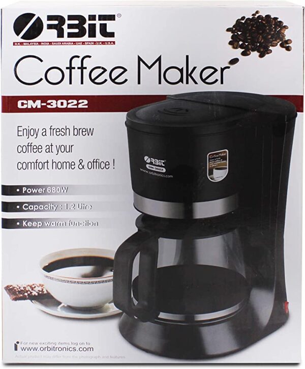 ماكينة تحضير القهوة من اوربت - اسود احصل على قهوتك المفضلة بطريقة سهلة وسريعة مع ماكينة تحضير القهوة الرائعة من اوربت باللون الاسود. اطلبها الآن!