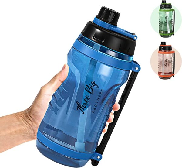 زجاجة مياه بلاستيكية بغطاء قلاب ومقبض سعة 2.5 لتر – زجاجة مياه رياضية مانعة للتسرب – بلاستيك خالي من BPA – زجاجة مياه واسعة الفم لمشروبات الطاقة والمشروبات العادية - مثالية للرجال والنساء (زرقاء) احصل على زجاجة مياه بلاستيكية ذات سعة 2.5 لتر، بغطاء قلاب ومقبض، مانعة للتسرب، خالية من BPA، واسعة الفم لتناول المشروبات بكل سهولة. مثالية للرجال والنساء. احصل عليها الآن باللون الزرقاء!