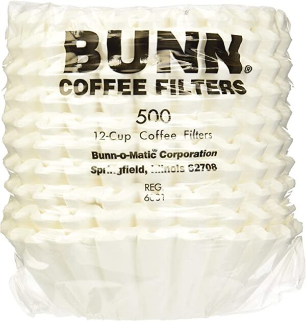 فلتر قهوة تجارية من Bunn 20115.000 عدد 1000 عدد 12 كوبًا، أبيض (1000) احصل على فلتر قهوة تجاري عالي الجودة من Bunn 20115.000 بعدد 1000، يصلح لصنع 12 كوبًا، أبيض (1000) لتجربة قهوة مثالية